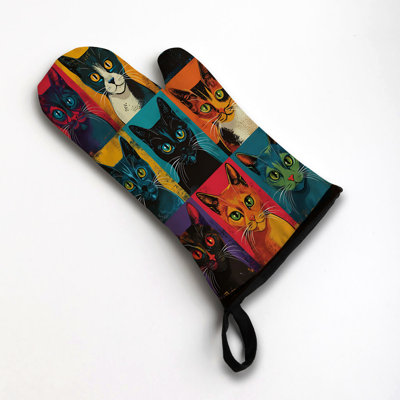 Feline Dream Oven Mitt Cotton Twill