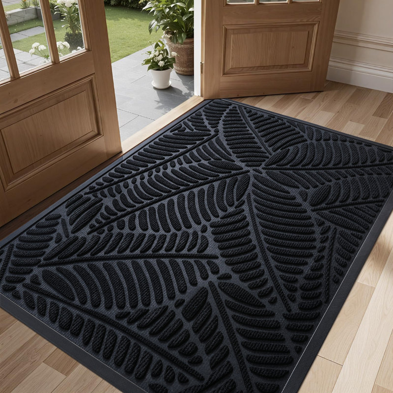 Tapis d'extérieur Welcome Welcome, 32" W x 47" L, Noir
