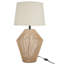 Lampe de table en jute tissé naturel