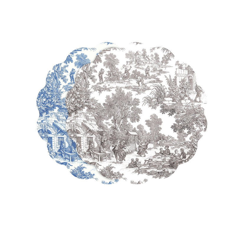 Napperon réversible Vida, Abstract, Blue/Gray