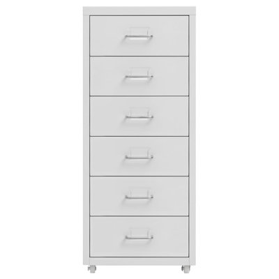 Hartger 28 cm W 6 -Drawer Mobile Stainless Steel Filing Cabinet