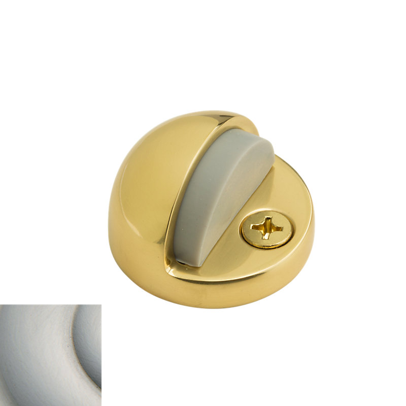 Dome Bumper Floor Mount Stop, Satin Nickel, 1.35" H x 1.875" W x 1.03" D