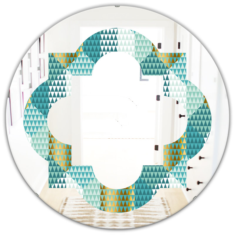 Miroir mural éclectique Quatrefoil, H 23,6 po x l 23,6 po