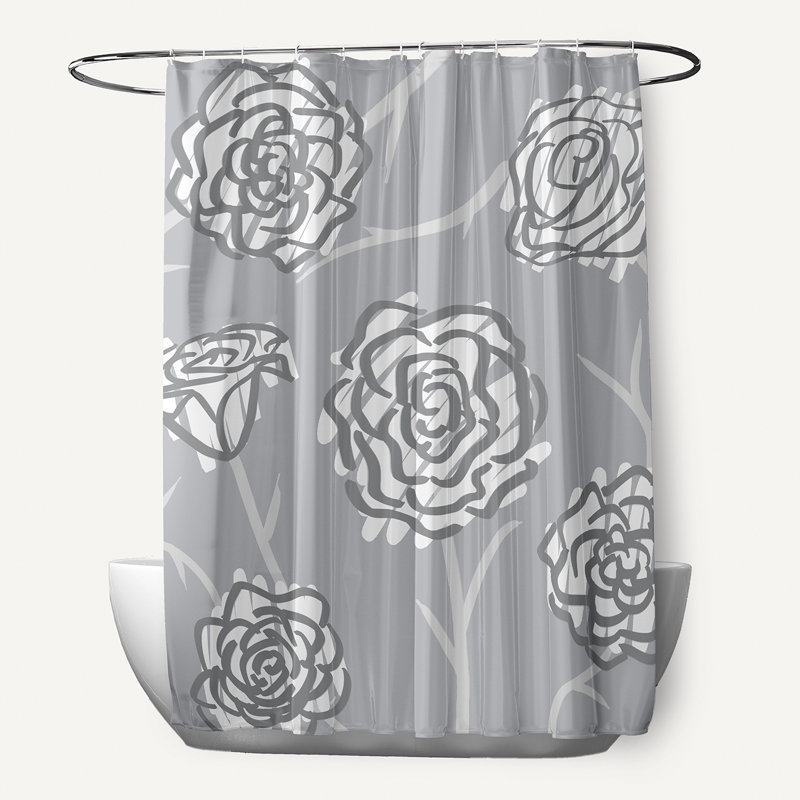 Rideau de douche simple Slezak Spring, Gris