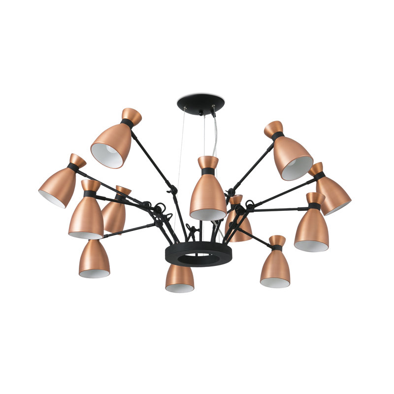 Giron 12 - Light Grey Cluster Pendant, Copper
