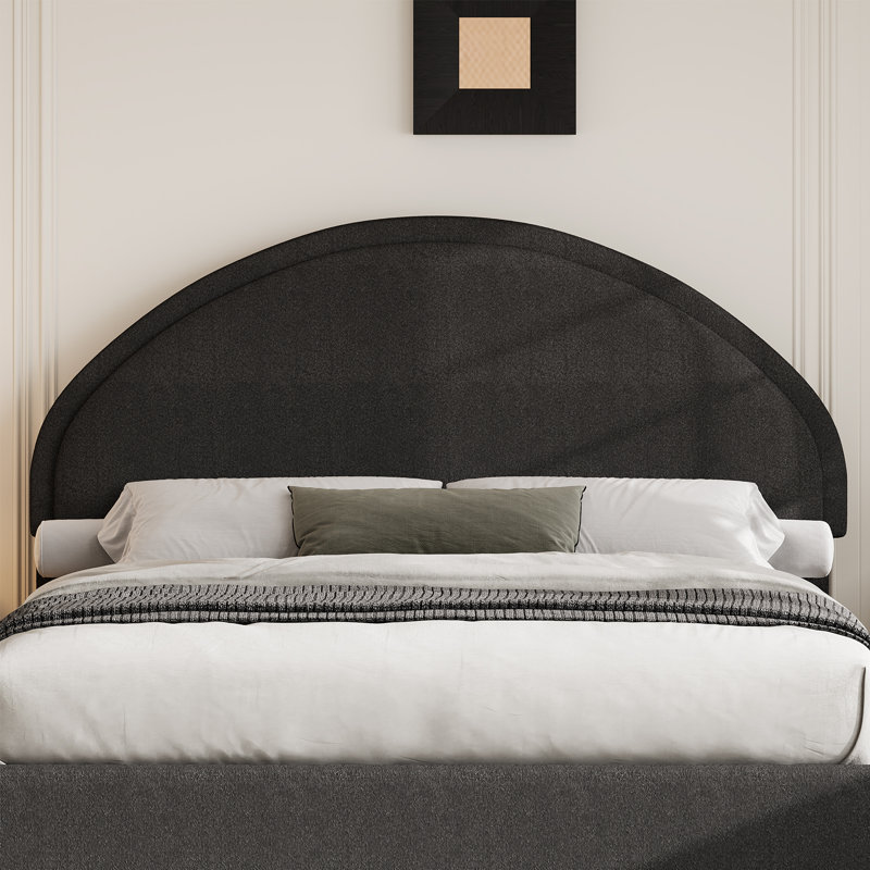 Cadre de lit tête de lit Bensu Luxury, Grand lit, Gris foncé
