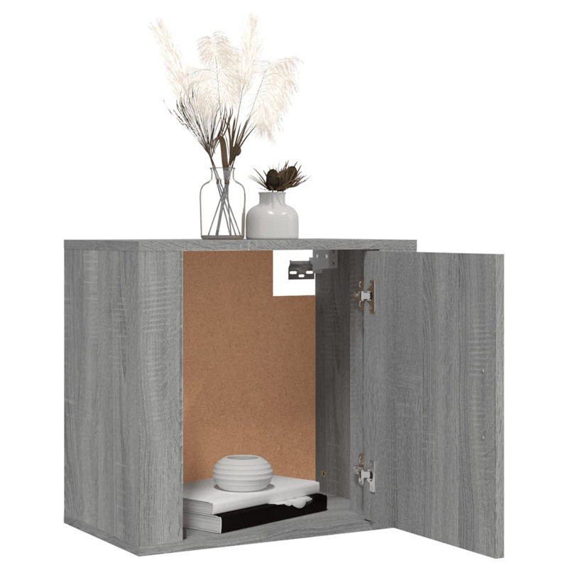 Janiyha 50cm W Manufactured Wood Bedside Table, Dark Grey, 1