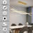 1M Gold Modern Fishbone LED Pendant Light Adjustable Height & Colour Temperature-108742021-108742024