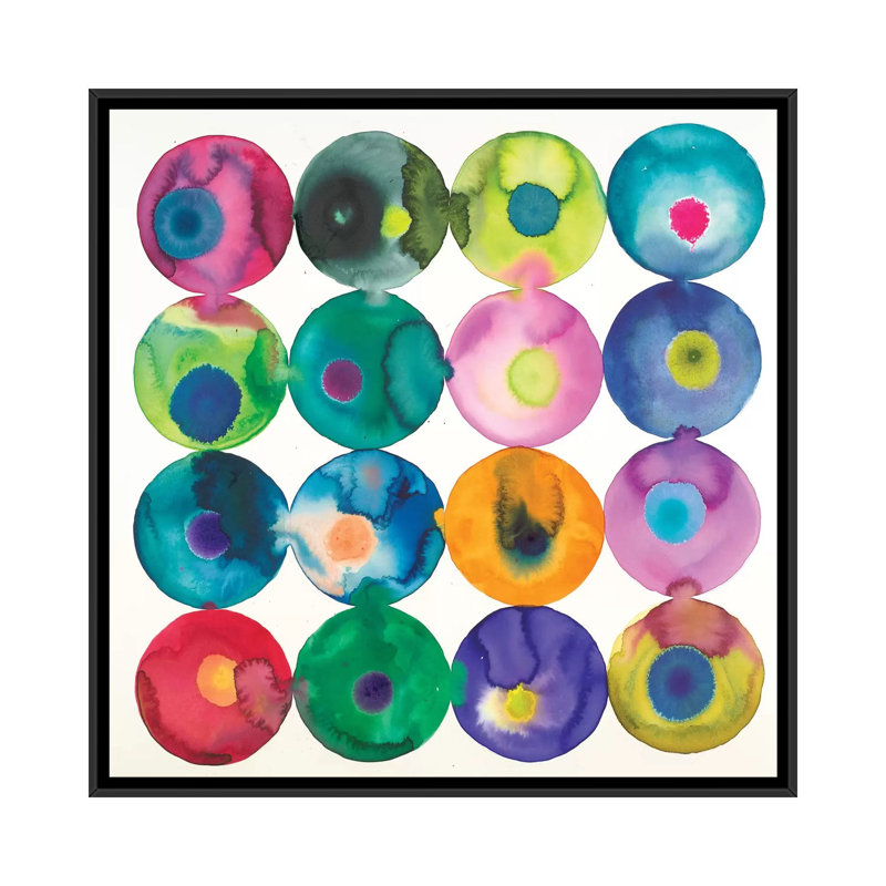 «Olives» par Laura Van Horne, impression sur toile, H 37 po x l 37 po x P 1,5 po, Toile avec cadre flottant noir