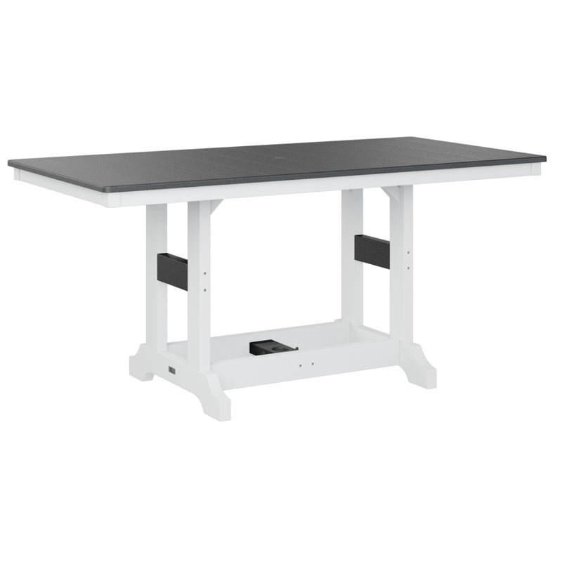 Table de bar rectangulaire Berlin 66 po Berlin, H 39,5 po x l 66 po x P 33 po, Noir