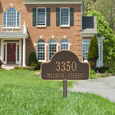 Plaque d'adresse pour pelouse à 2 lignes Lexy
