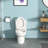 Ceramic One Toilet - Finish, Powerful Flushing, White, 28.77 In. Depth X 16.56 Width 28.29 Height One Piece With Stable Flushing Silent, D W H