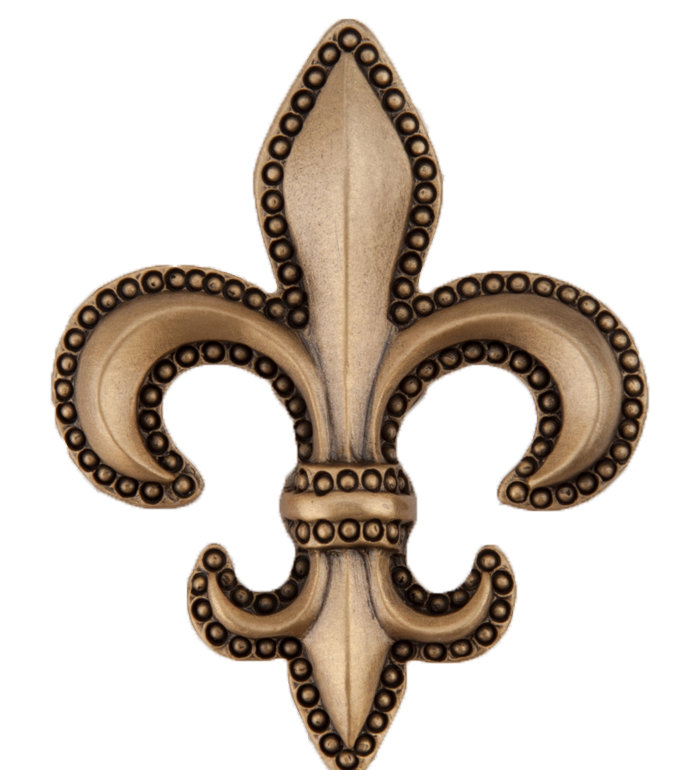 Poignée d'armoire Fleur-De-Lis, Or musée