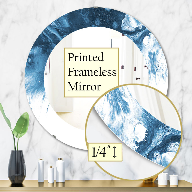 Miroir d'appoint Mid-Century, H 31,5 po x l po, Abstrait 1