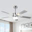 Ventilateur de plafond réversible à intensité variable de 52 po à 6 vitesses avec lumières DEL et télécommande, 3 lumières de couleur, minuterie, pales de bois à double face