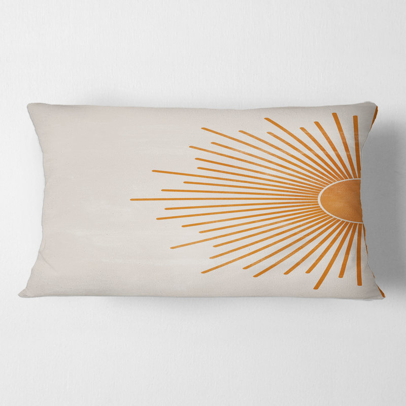 Coussin orange imprimé orange I