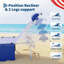 Ensemble de 2 fauteuils de bronzage avec trou pour le visage 3-en-1, chaise longue de plage 5 positions avec table d'appoint, capacité de 330 lb - bleu