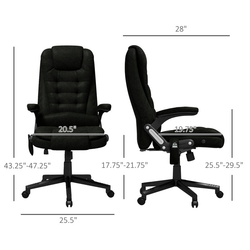 Red Barrel Studio® Executive Chair with Headrest, Black