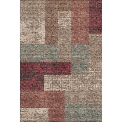 Premium Machine Washable Prisco Mocha Rug