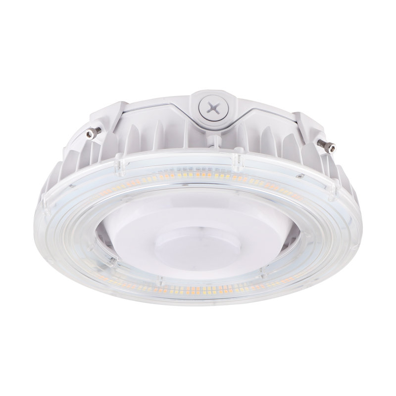 Sleek 10'' White Aluminum LED Canopy Light with Adjustable Color Temperature