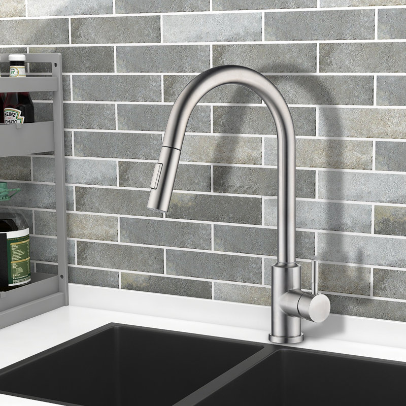 HHK HOME Pull Down Touch Kitchen Faucet, Brushed Nickel