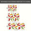 Ensemble de 3 tapis de cuisine colorés Chili pour la cuisine et la salle à manger