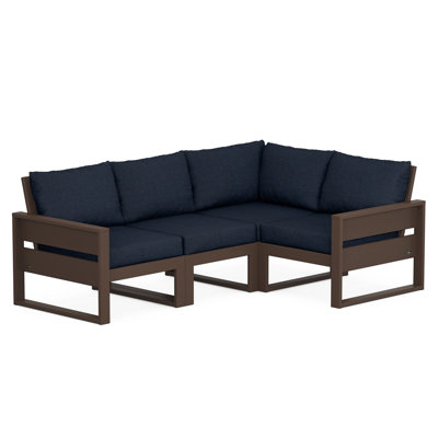 Ensemble de conversation d'extérieur pour 3 personnes avec coussins POLYWOOD Eastport