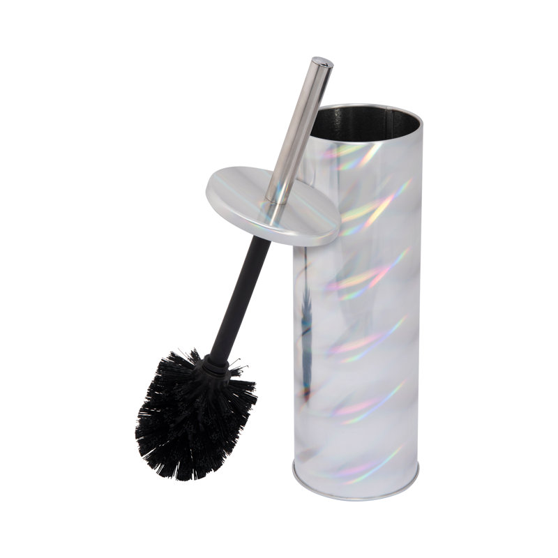 Ensemble de brosse de toilette 14,96 po en blanc / noir