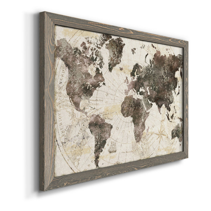 Terra Nova - peinture sur toile encadrée, Toile avec cadre gris, H 31 po x l 44 po x P 1 po