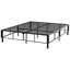 Upholstered Fabric Bed with Mattress-1814271312-1814271315