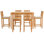 Outdoor 7 - Piece Teak Bar Height Dining Set with Cushions