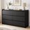 Commode double moderne avec tiroir noir
