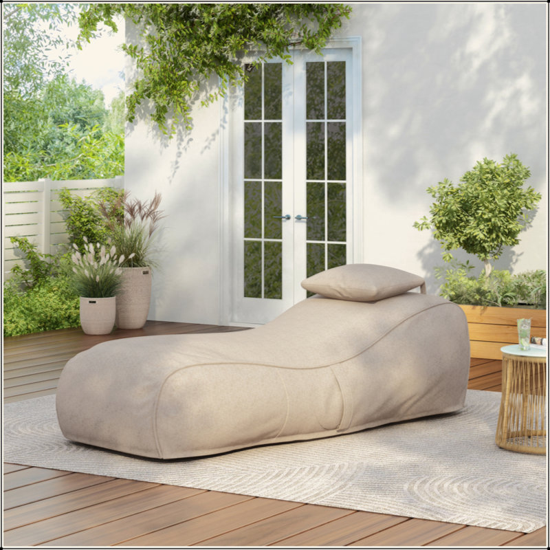 Fauteuil à billes d'extérieur, Beige
