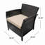 Fauteuil club d'extérieur en rotin PE