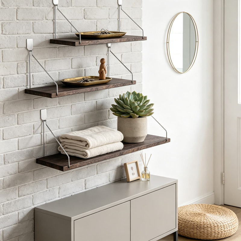 Ensemble de trois tablettes murales flottantes flottantes