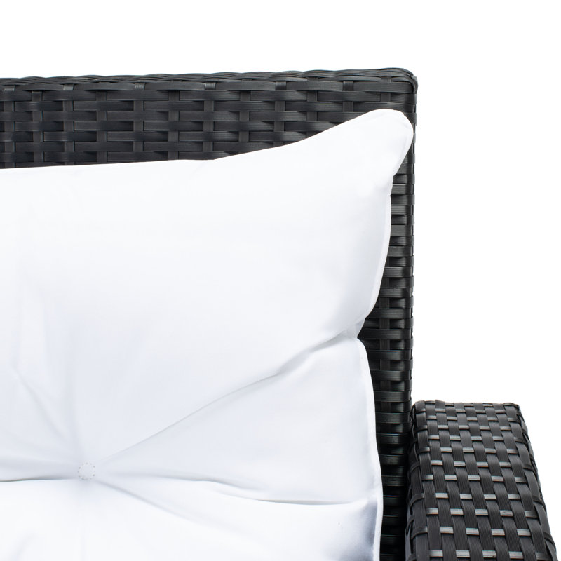 Barela Wicker 8 - Person Patio Conversation Sets with Cushions, Black