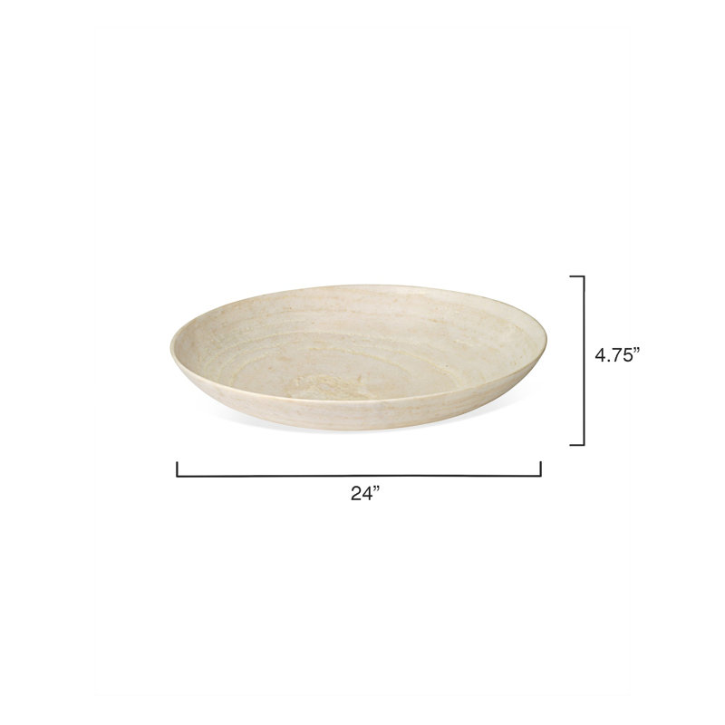 Handmade Marble Decorative Bowl, White