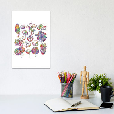 Mushrooms Ii by Genefy Art - Wrapped Canvas Painting