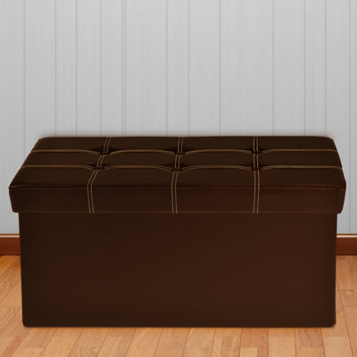 Arrielle Vegan Leather Storage Ottoman
