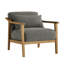 Chaise d'appoint rembourrée en bois massif Rayn-2067350304