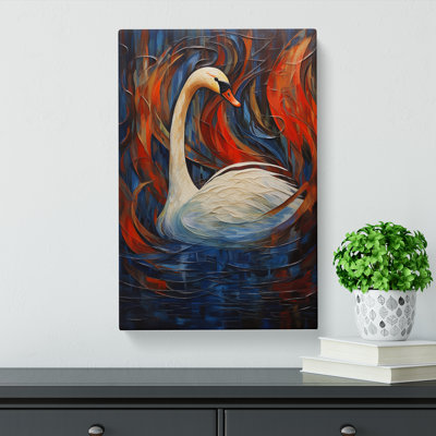 Swan Abstract - Wrapped Canvas