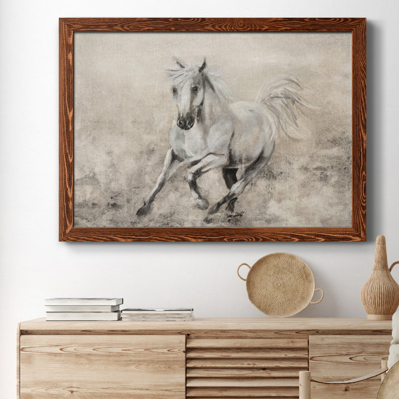 Majestic Stallion II - cadre flottant, reproduction d'art sur toile, H 31 po x l 44 po x P 1 po, Érable