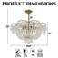 Lustre en cristal 23 lumières de style américain 23,6 pouces - base / interrupteur mural E14