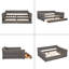 Grand lit plateforme tapissier avec port USB et 2 tiroirs-154204161