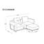 Canapé modulaire modulaire: canapé de luxe 86 pouces avec repose-pieds, coussins de canapé rembourrés à 70%, amovible et lavable, canapé en lin ultra-doux, très grand canapé de salon blanc