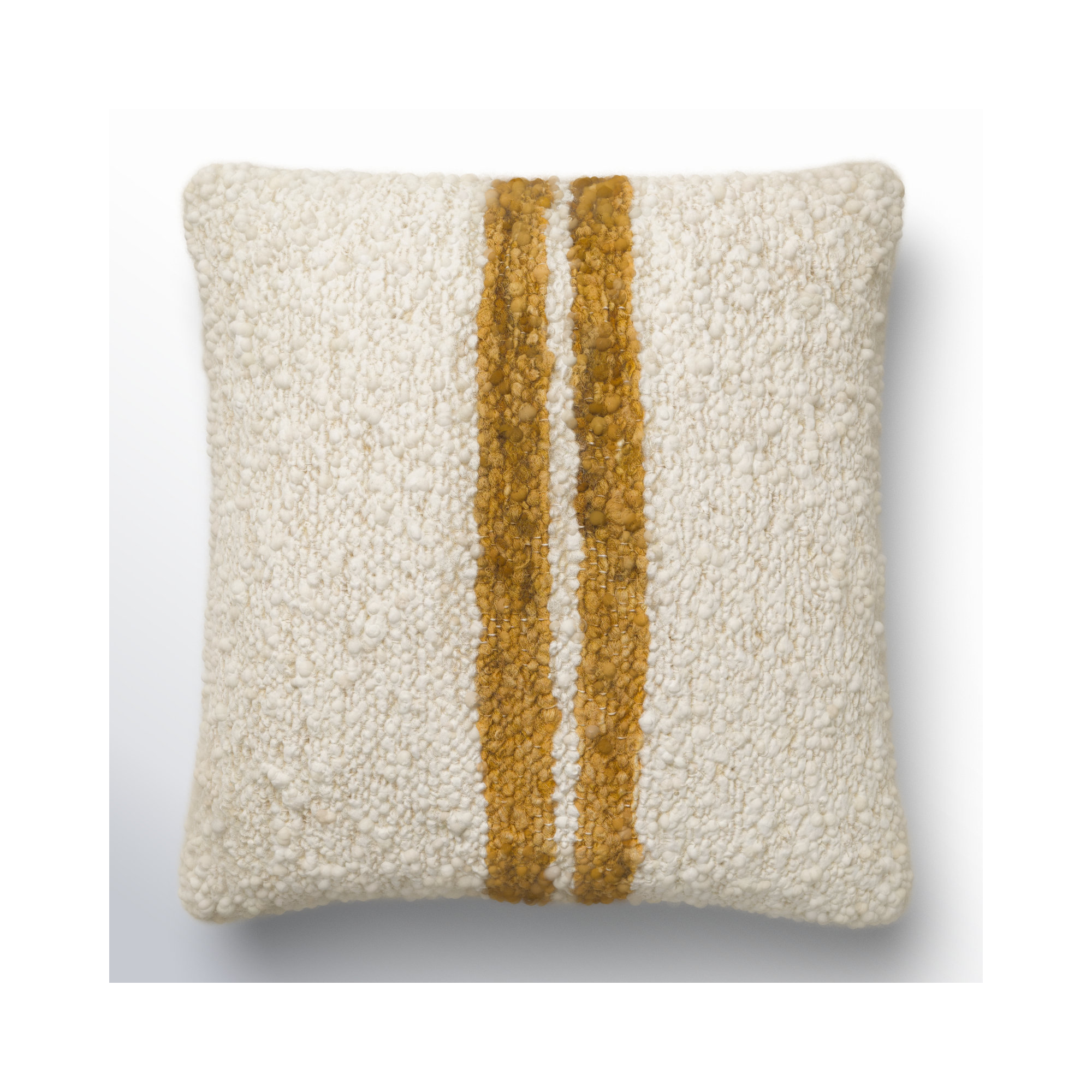 Alivia Striped Throw Pillow, Down, 18" x 18", Brown