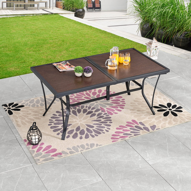 Dakaden Rectangular 63 in. Synthetic Laminate Outdoor Dining Table