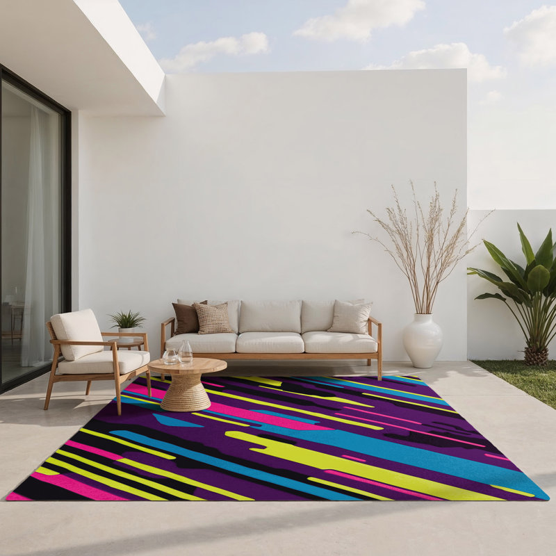 Prism Spark Indoor And Outdoor Area Rug, Rectangle 1'6" x 2'6"