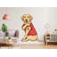 Adhésif décoratif chien Labrador, «I love Mom», décoration murale pour chien-130087566