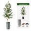 Arbre artificiel dans un pot de fleurs moderne, décoration d'arbre en soie d'olivier artificiel (pot et arbre)-407143838-424482374